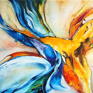 ON - 2010 Obraz olejny na płótnie. Autor: Małgorzata Greguła. Wymiary: 60×50 cm Abstrakcja.