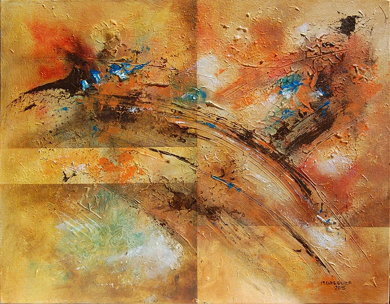 2015r. Obraz akrylowy. Abstrakcja. Wym: 51x40cm.