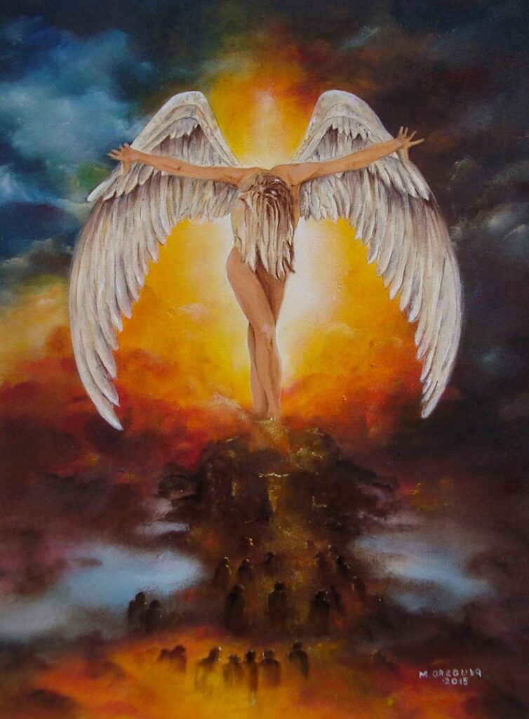 2015r. Obraz olejny. Surrealizm, realizm magiczny Wym: 35x50cm.